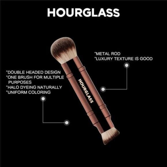 Hourglass Makeup Brush- No.26 Double Head Retractable Foundation Brush Fiber - Picture 4 of 5